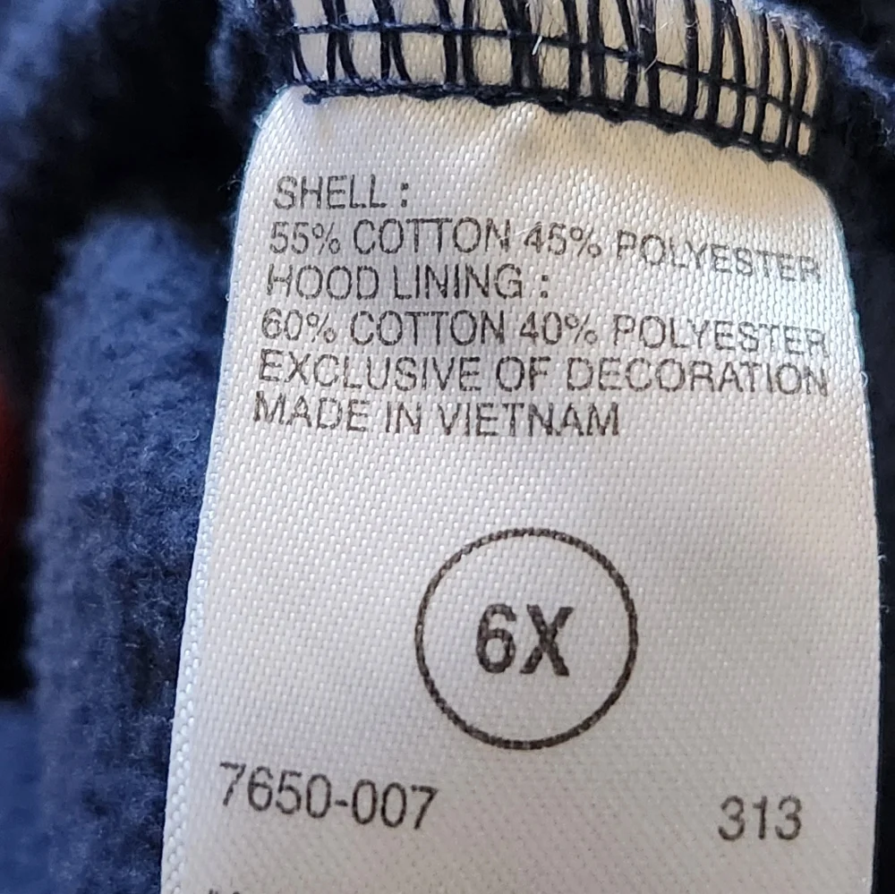 NIKE Kids Hoodie Size 6X Blue Just Do It Cotton Poly Sweatshirt Swoosh - Picture 4 of 9